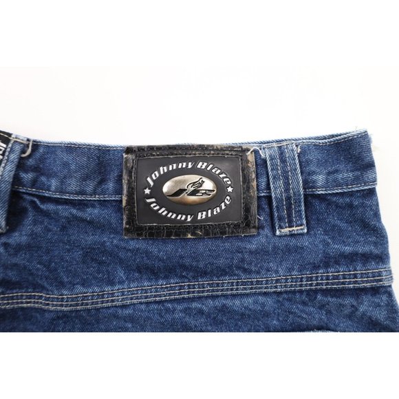 Vintage Johnny Blaze 38 Faded Method Man Wutang Loose Baggy Fit Denim Shorts - Picture 10 of 11
